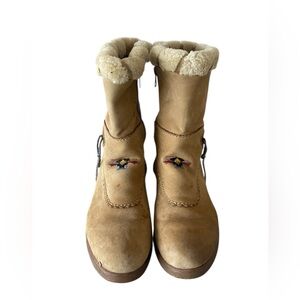 Vintage Technica  Made In Italy Women’s 10 Women's Tan Shearling-Lined Boots
